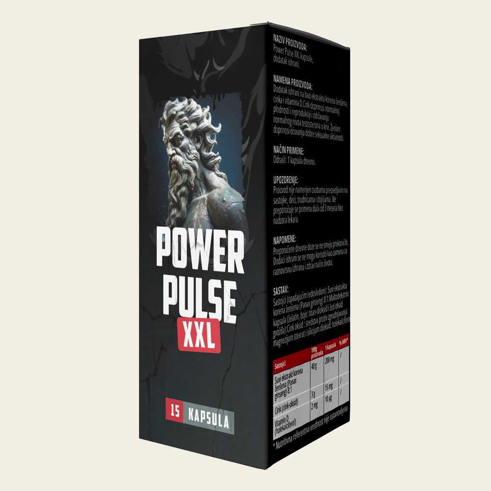 Power Pulse XXL — Kapsule za potenciju · 15 kom.